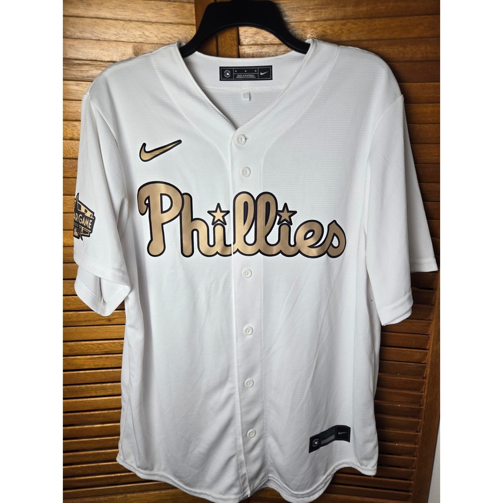 Philadelphia Phillies Nike 2022 MLB All Star Game Jersey White Gold Mens Medium